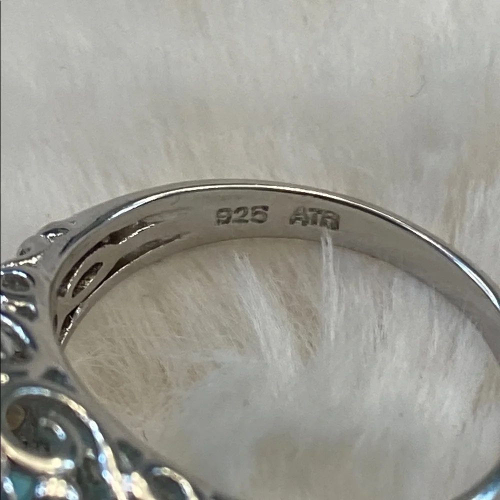 Blue Zircon Ring - Picture 5 of 6